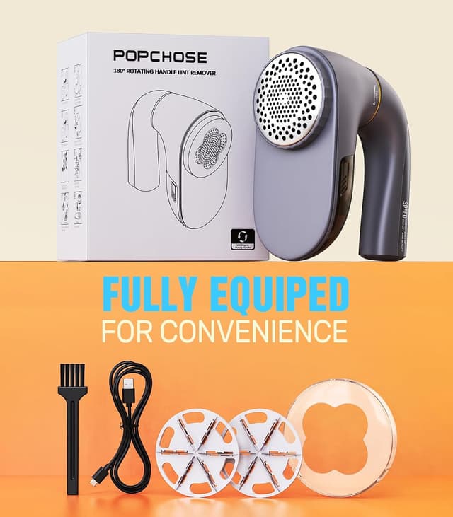 Thumbnail 6 de POPCHOSE Fabric Shaver 2-Speed, USB Rechargeable