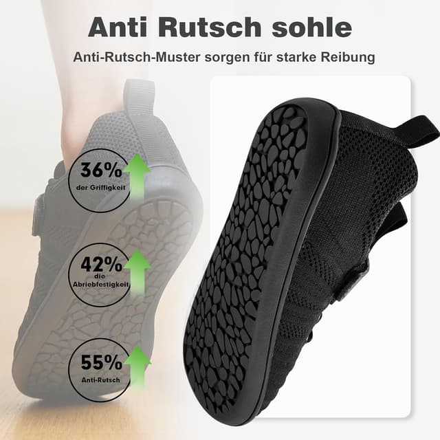 Detalle de IceUnicorn Hausschuhe Kinder als Barfußschuhe – leichte, atmungsaktive Minimal-Sportschuhe für die Halle