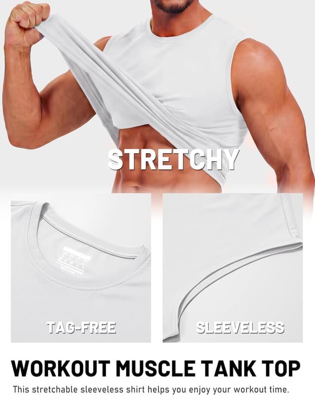 Thumbnail 5 de TACVASEN Tanktop Herren Sport UPF 50+ UV-Shirt (ohne Ärmel) – schnelltrocknend, atmungsaktiv