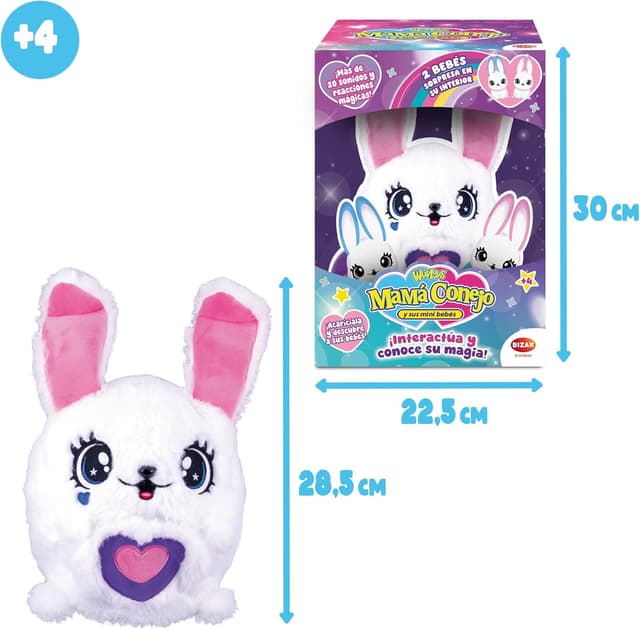 Thumbnail 1 de Bizak Mamá Conejo interactiva con 3 mini bebés