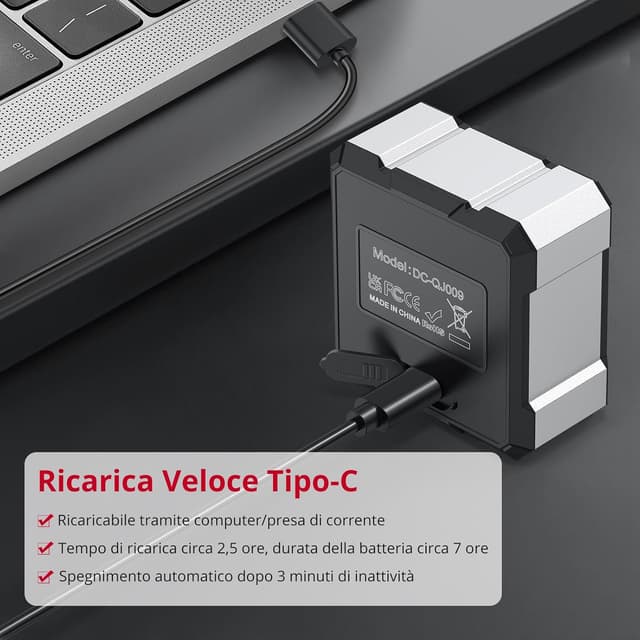 Detalle de XUNTOP 4*90° inclinometro digitale ricaricabile con display LCD IP54 e 4 lati magnetici