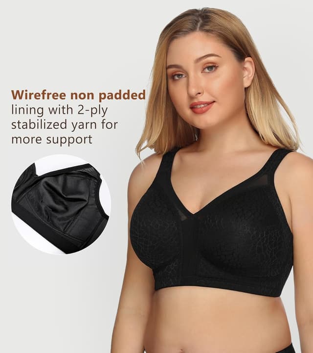 Detalle de DotVol Damen Komfort Vollschalen Minimizer-BH ohne Bügel in großen Größen