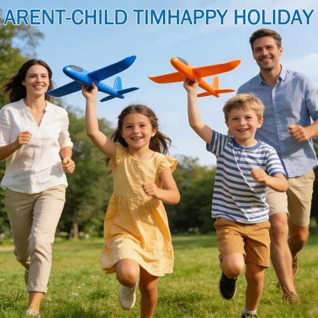 Detalle de Avion jouet enfant 37 cm (lot de 4) en mousse EPP/EVA – planeur interactif pour jeux extérieurs