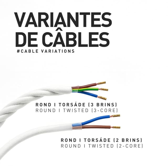 Thumbnail 5 de smartect Cable Électrique Textile Noir 5 m 3 conducteurs