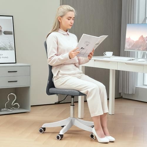 Thumbnail 7 de HOMCOM Silla de Oficina Giratoria con Tapizado🪑 Gris