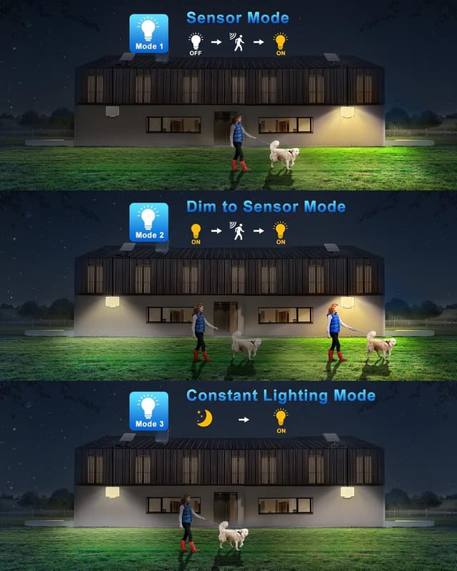 Thumbnail 4 de Lampe solaire extérieure 3000K détecteur mouvement avec télécommande