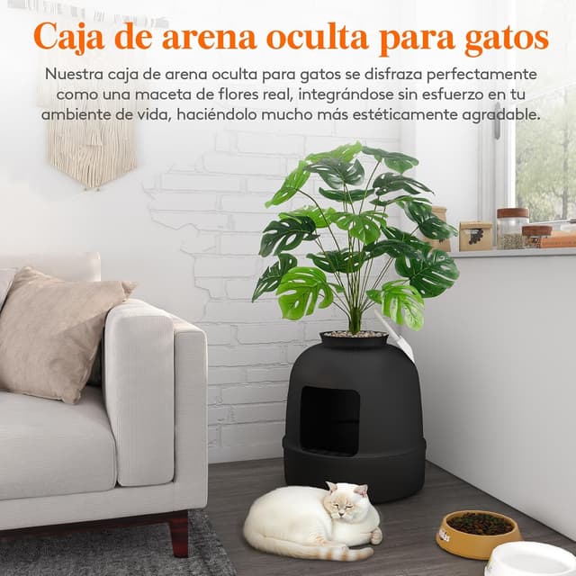 Thumbnail 1 de Lifewit Caja de Arena Oculta para Gatos 48 x 120 cm