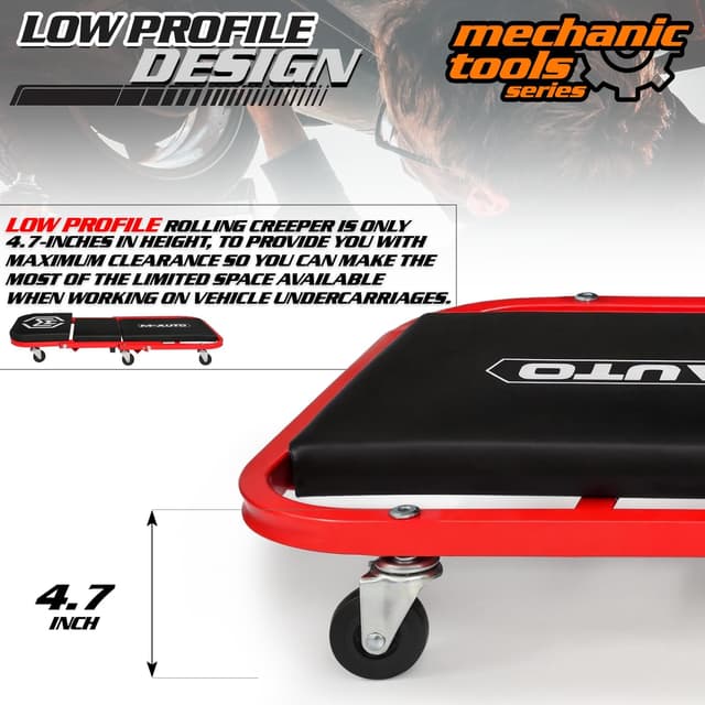 Thumbnail 5 de M-AUTO Foldable Z Creeper 36" Roller Chair