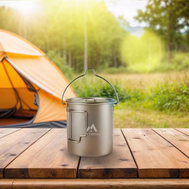 Thumbnail 5 de THTYBROS Titanium 750ml Camping Pot with Spork 🍲
