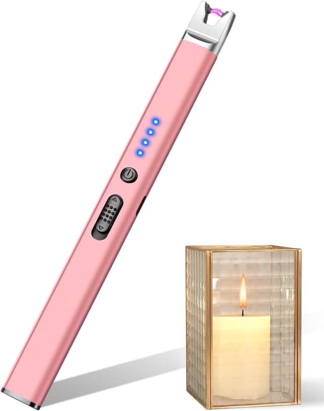 Detalle de lcfun Candle Lighter USB Rechargeable (Long, Windproof Plasma Arc Lighter) for Candles & BBQ