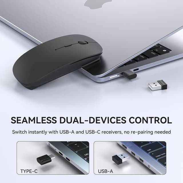 Detalle 2 de RaceGT Wireless Mouse USB C Dual‑Mode