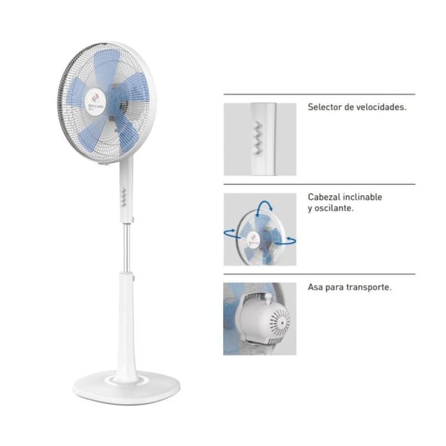 Detalle de S&P Artic Wind 400CN ventilador de pie 55 W 🌀