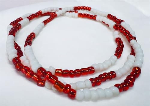 Detalle 2 de Collar de Shangó (Chango) artesanal yoruba para santería y uso ritual