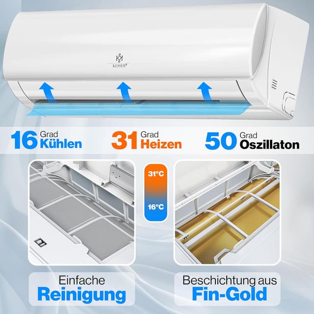 Thumbnail 2 de KESSER Split Klimaanlage 12000 BTU 3,4 kW