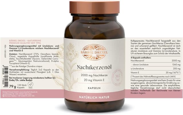 Thumbnail 4 de BÄRBEL DREXEL Nachtkerzenöl 2000 mg Kapseln