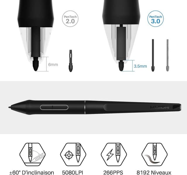 Detalle de HUION G930L tablette graphique 13,6
