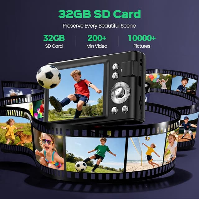 Thumbnail 5 de Digital Camera 48MP Compact 32GB 4K LCD
