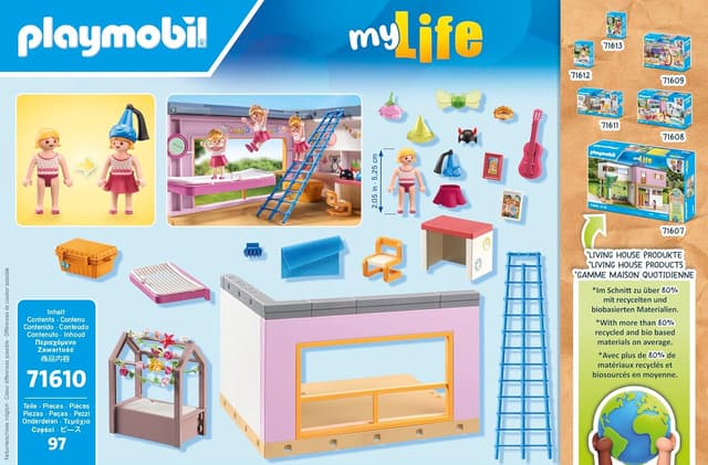 Thumbnail 4 de PLAYMOBIL myLife 71610 Cameretta con area giochi 97 pezzi