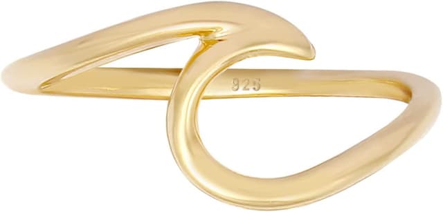 Detalle 2 de Elli Damenring mit Wellen-Trendsymbol Strand Maritim in 925 Sterling Silber