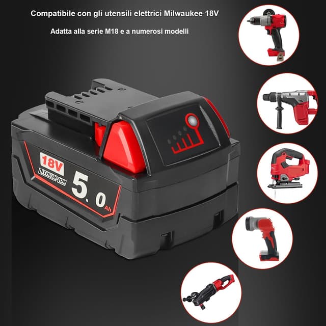Thumbnail 5 de Waitley M18B5 batteria 5,0 Ah per utensili