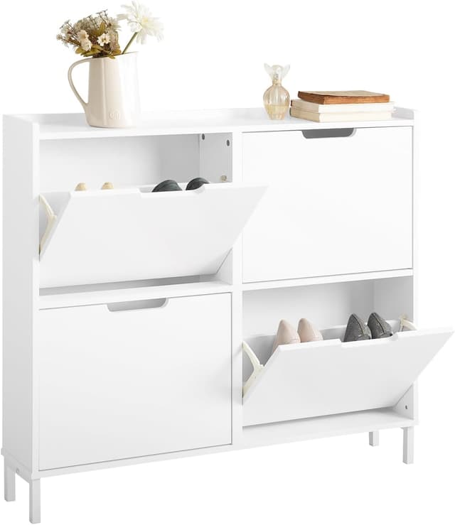 Imagen de SoBuy Schuhschrank schmal 4 Klappen 100x91 en OfertitasTOP