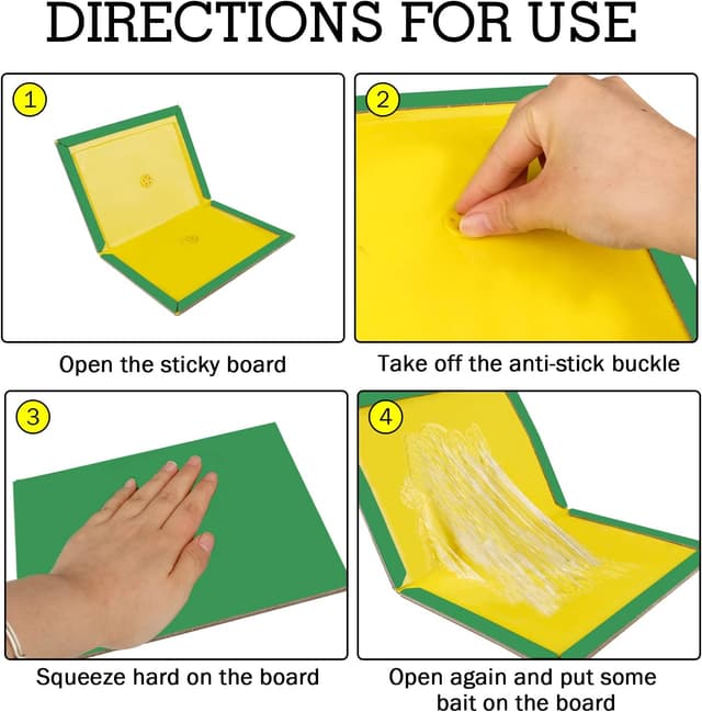 Detalle de Colpart 15Pack sticky glue trap pads – foldable pest sticky boards for indoor use