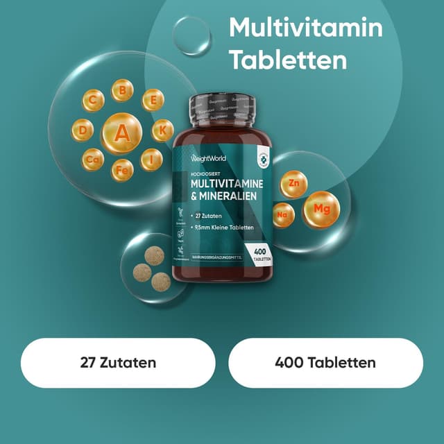 Detalle 2 de WeightWorld Multivitamin Tabletten 400 💊
