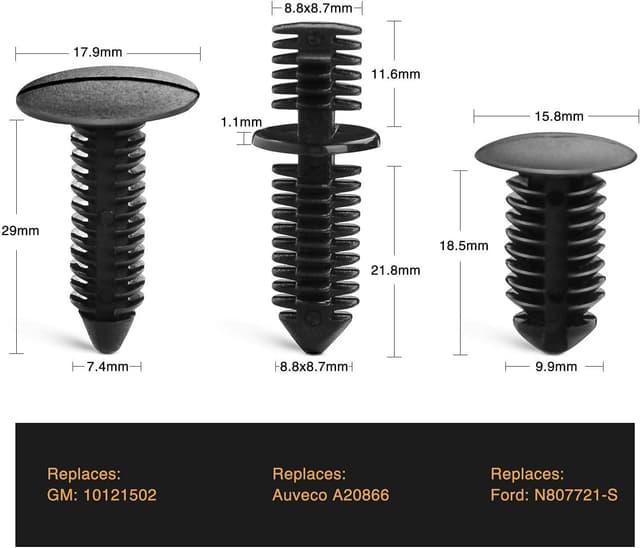 Thumbnail 3 de GOOACC 146PCS Nylon Bumper Shield Retainer Kit