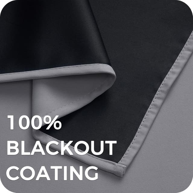 Thumbnail 6 de MRTREES Rideau occultant thermique en polyester, gris clair, 140×225 cm (lot de 2, œillets)