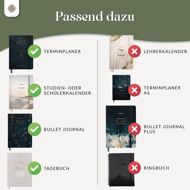 Thumbnail 4 de Lebenskompass Buchhülle – Buchtasche aus veganem PU