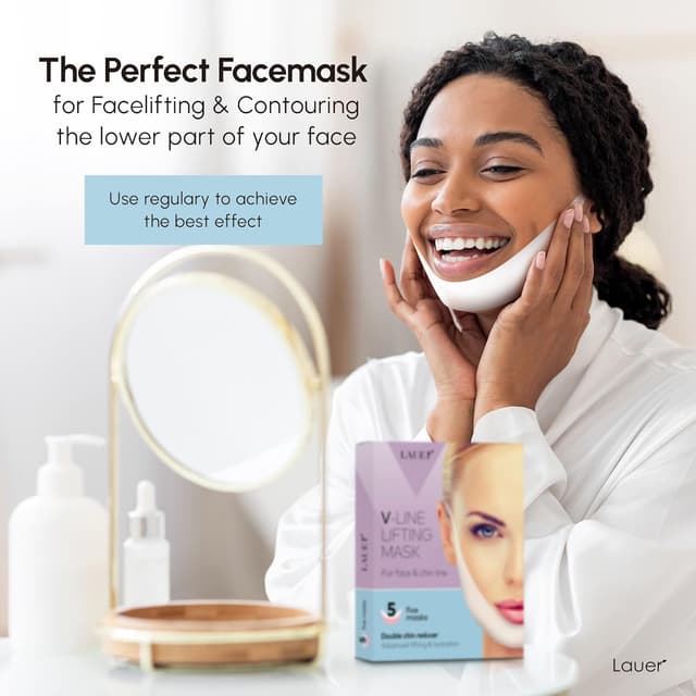 Thumbnail 6 de V Shaped Contouring Face Mask with Chin Straps for V-Line Lift, Firming & Double Chin Reducer