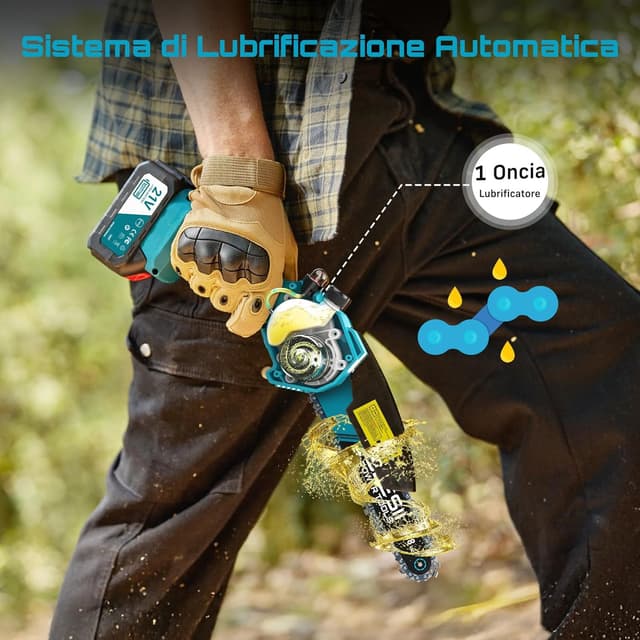 Thumbnail 5 de Seesii 8 pollici mini motosega a batteria