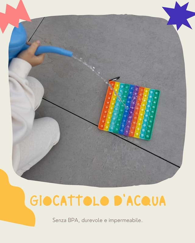 Detalle de Valino PopIt 2 in 1: tavola delle moltiplicazioni e tabella delle centinaia XXL