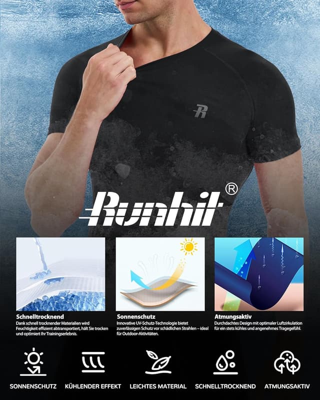 Thumbnail 5 de Runhit Kompressionsshirt Herren 3er Pack