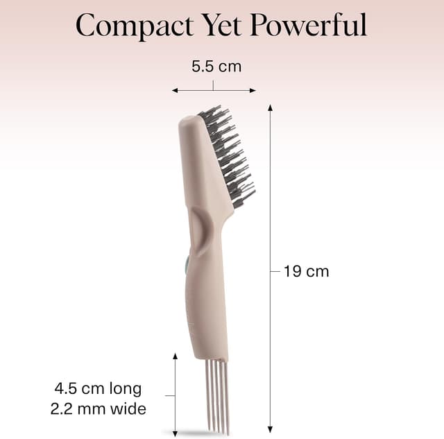 Detalle de Kitsch strumento pulitore per spazzola capelli 2-in-1 a doppio lato