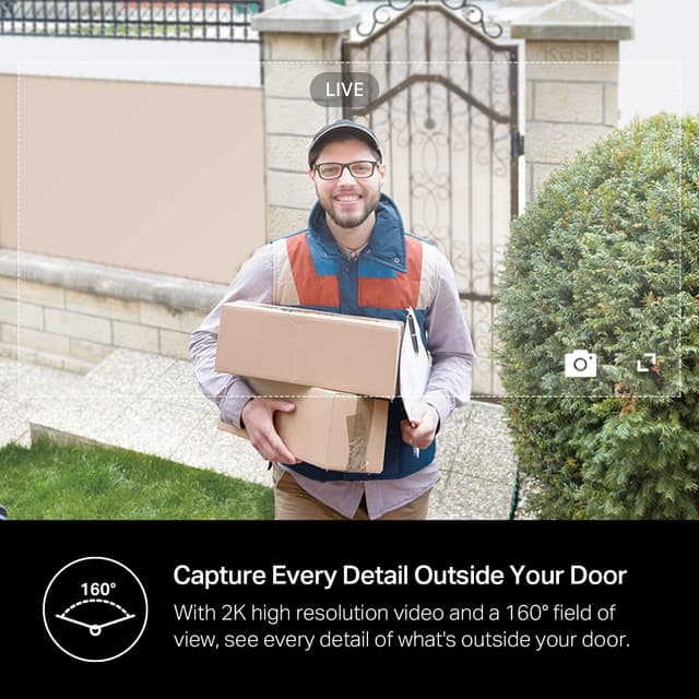 Detalle 2 de Kasa Smart Video Doorbell Camera Hardwired (KD110) with Chime, 2K, Night Vision, 2-Way Audio