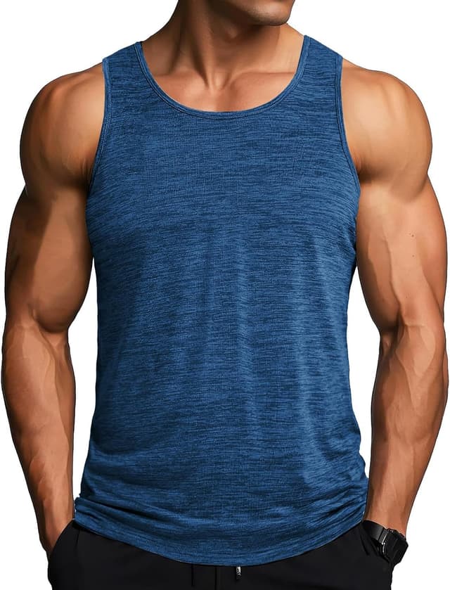 Detalle de MAGCOMSEN Herren Tank Top Funktionsshirt (Ärmellos, Quick Dry) – Leichtes Sport-Top für Laufen & Fitness