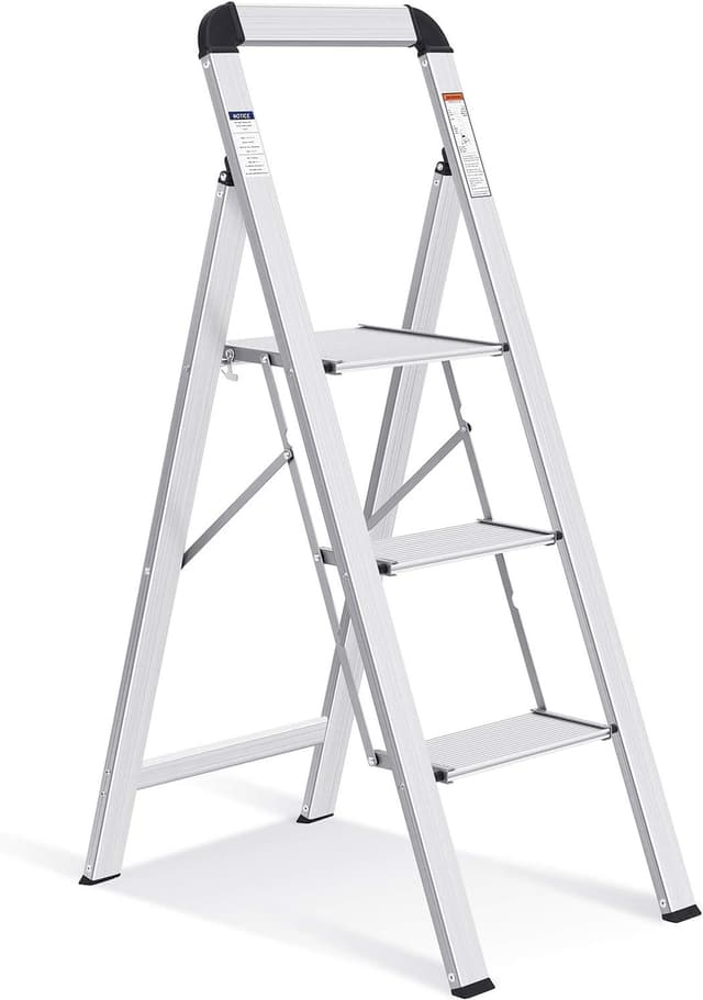 Imagen de KingRack 3 Step Ladder with Handrail en OfertitasTOP