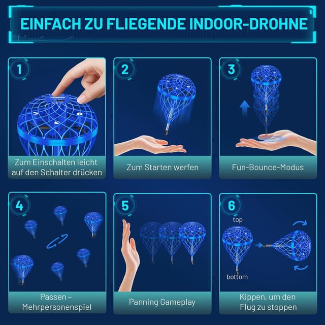 Thumbnail 5 de Fliegender Ball Mini Drohne für Kinder