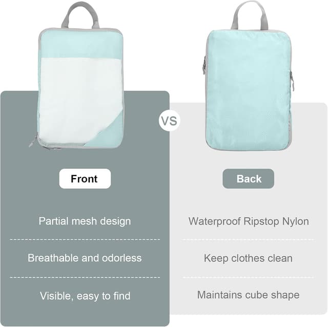 Thumbnail 6 de Compression Packing Cubes for Suitcases (Set of 5) – Lake Blue