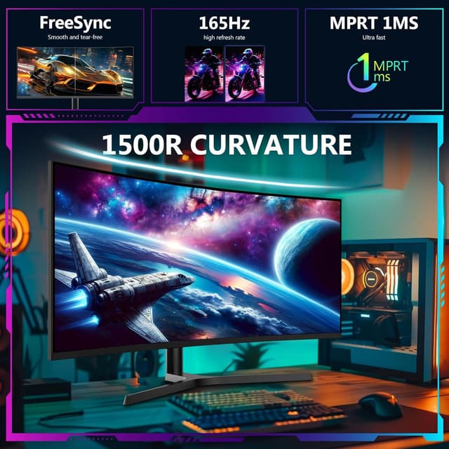 Detalle 2 de Z-Edge 34 inch ultrawide gaming monitor 165Hz