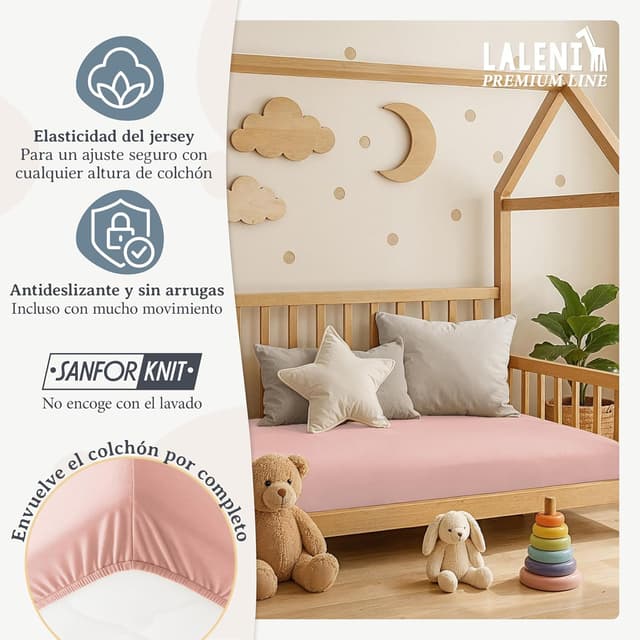 Thumbnail 4 de Laleni Premium Sabana Bajera 60x120 rosa 🛏️