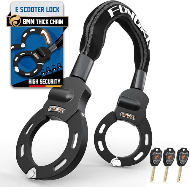 Detalle de E-Scooter Schloss mit 8 mm Kettengliedern – robustes Kettenschloss für E-Scooter
