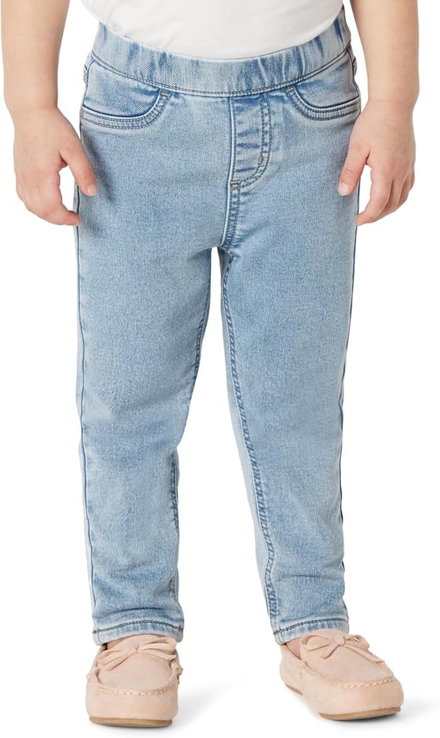 Detalle de Amazon Essentials Mädchen Jegging aus Soft Stretch Denim – mittelhoher Bund