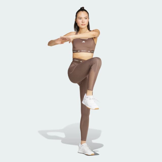 Thumbnail 2 de Adidas Sujetador TECHFIT Marrón 📷
