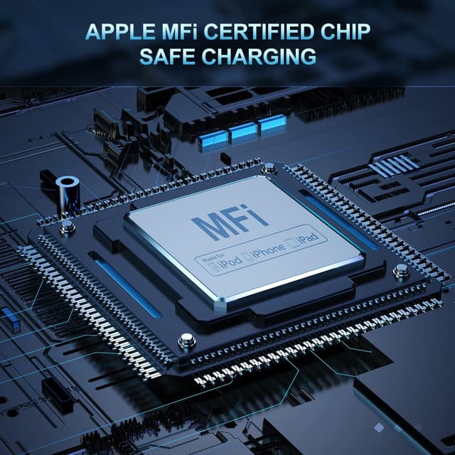 Detalle de 2 in 1 iPhone Fast Charger Cable 10ft