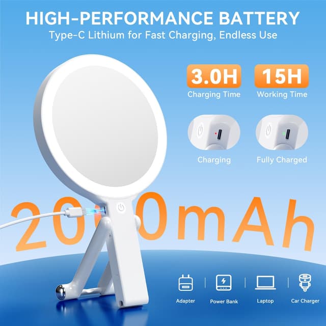 Thumbnail 4 de Auxmir Kosmetikspiegel 2000 mAh đź’„