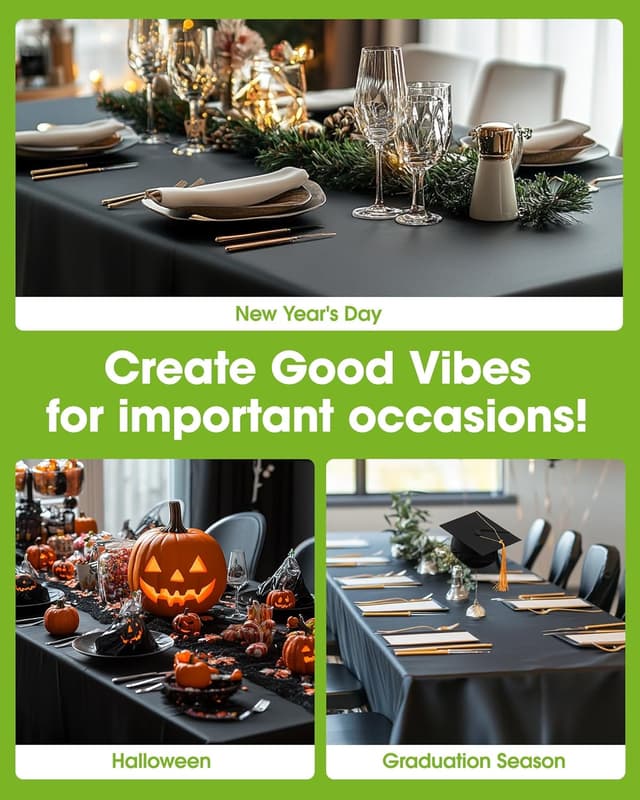 Detalle 2 de Pureegg 8-Pack Plastic Tablecloth 📐