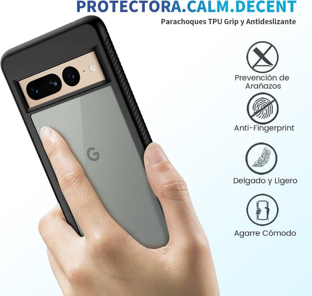 Thumbnail 5 de Coque intégrale seacosmo 360° pour Google Pixel 7 Pro (antichoc) – étui robuste noir avec protecteur d’écran