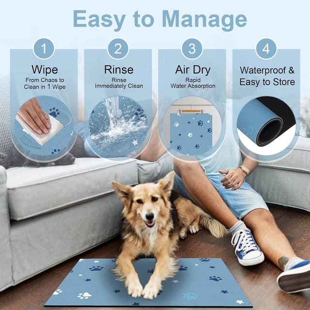 Thumbnail 5 de Tapis d'alimentation 40x60cm Tapis absorbant pour chien